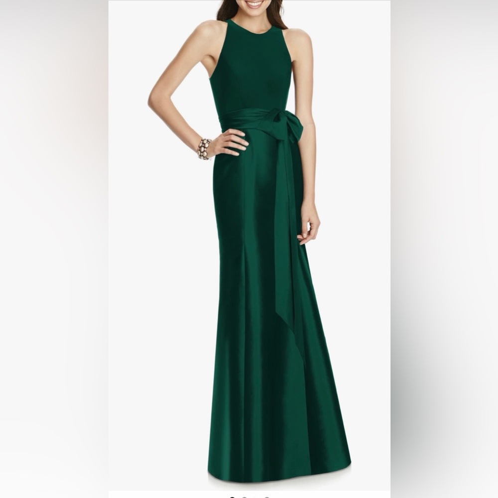 ALFRED SUNG Forest Green formal dress